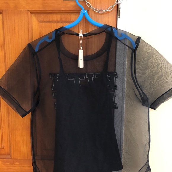 New Maje Shirt with brand, black, Two and One - Picture 2 of 3